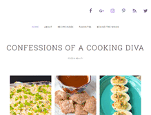 Tablet Screenshot of confessionsofacookingdiva.com